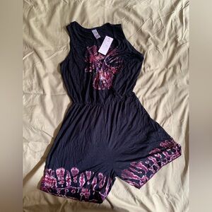 Tie-dye spandex romper NWT